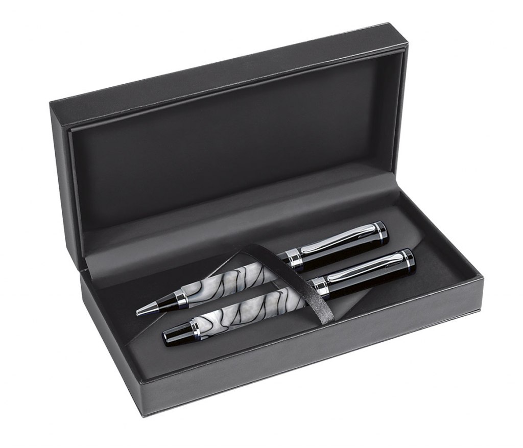 BLACK PU BOX FOR 1/2 PENS- NO PEN