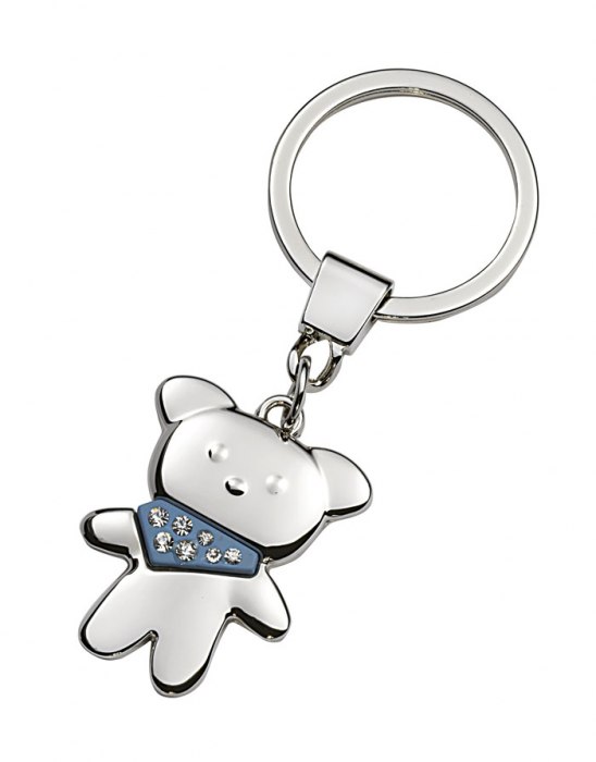 KEY CHAIN BEAR LIGHT BLUE - NO BOX